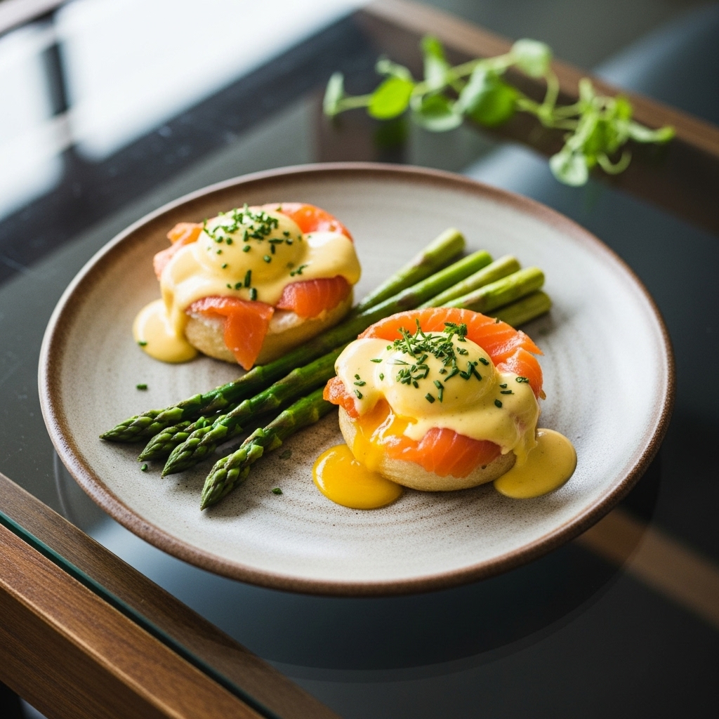 Mouthwatering Dutch Paleo Brunch: Smoked Salmon Egg Boats with Sautéed Asparagus & Herbed Hollandaise Sauce